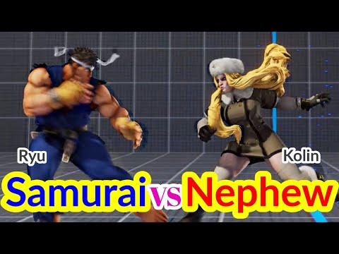 Street Fighter V: Samurai (Ryu) VS Nephew (Kolin)