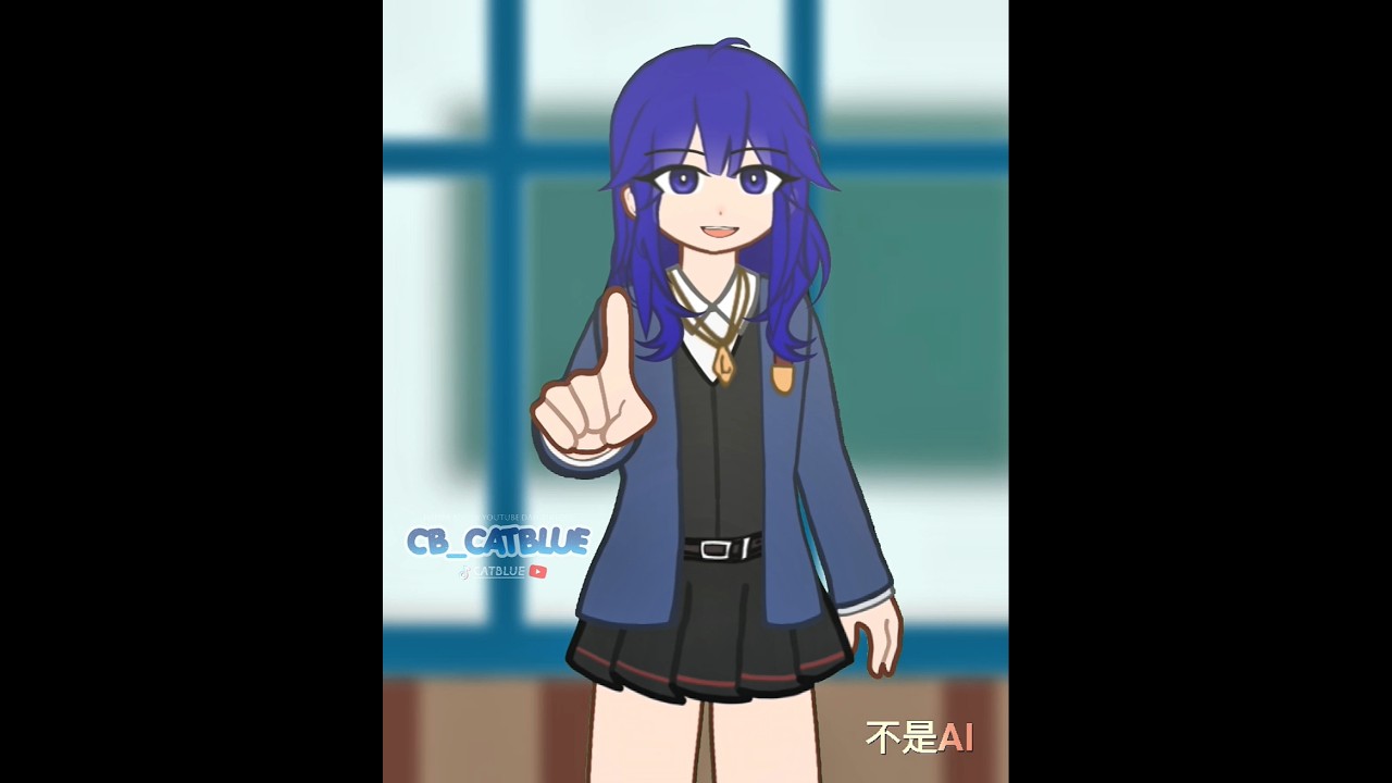 ib: Tiktok // bentar lagi sekolah 😔 #cbcatblue #lylacb #animasi #gacha