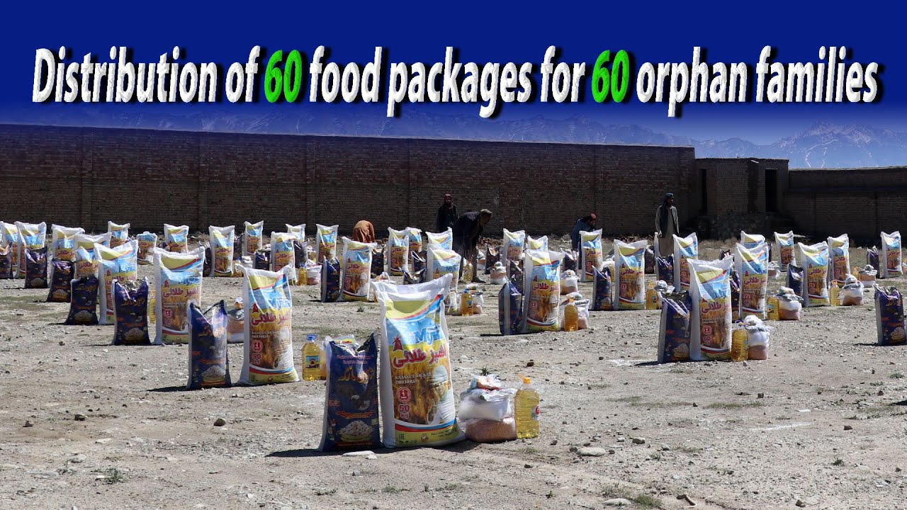 Distribution of 60 food packages for 60 orphan families