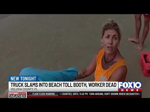 Toll booth worker killed after pickup truck slams into beach ramp; driver faces vehicular homicid...