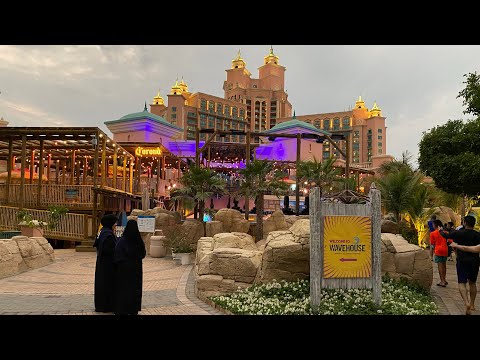 ATLANTIS THE PALM AQUAVENTURE WATERPARK DOLPHIN BAY DUBAI UAE RESORT 4K HOTEL JUMEIRAH