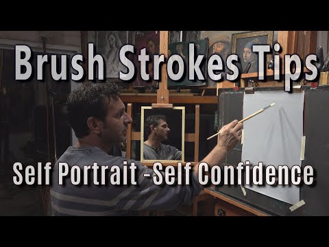Self Portrait -Self Confidence -Oil Painting demonstration "Alla Prima"