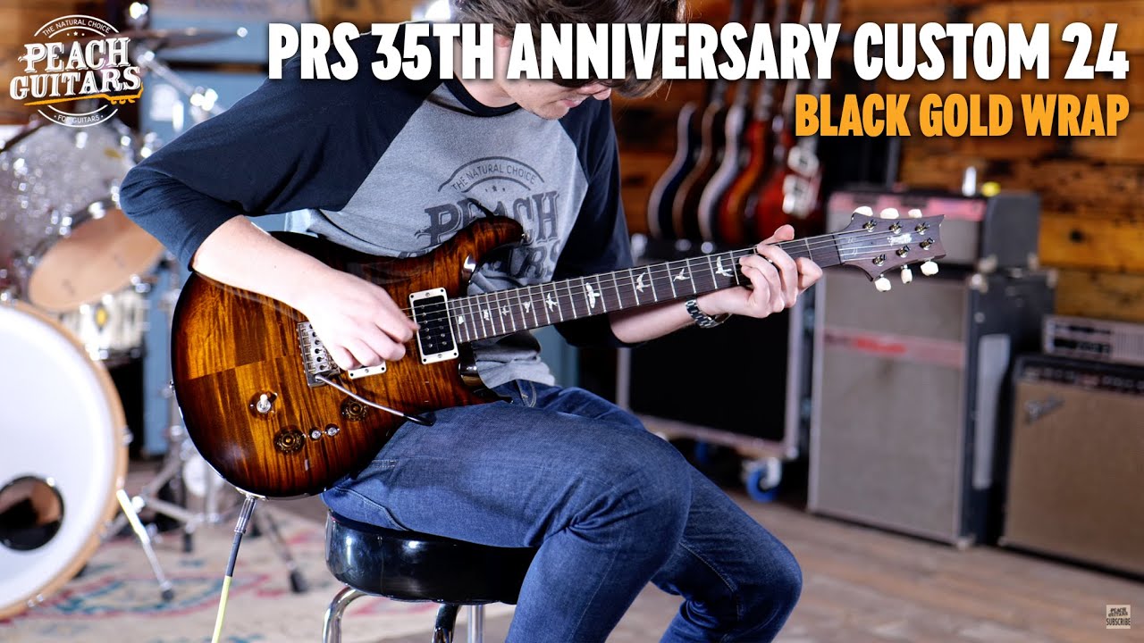 No Talking...Just Tones | PRS 35th Anniversary Custom 24 Black Gold Wrap Pattern Regular 85/15