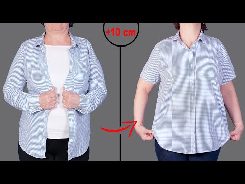 So vergrößern Sie ein Hemd mit Ärmeln, damit es perfekt sitzt!