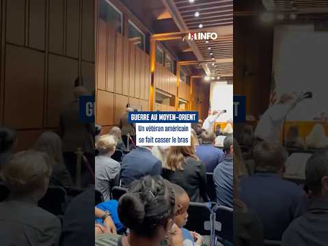 Un vétéran américain se fait casser le bras en protestant contre la guerre en Iran