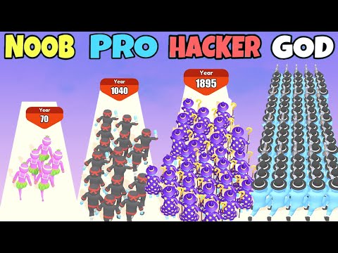 Crowd Evolution - NOOB vs PRO vs HACKER vs GOD