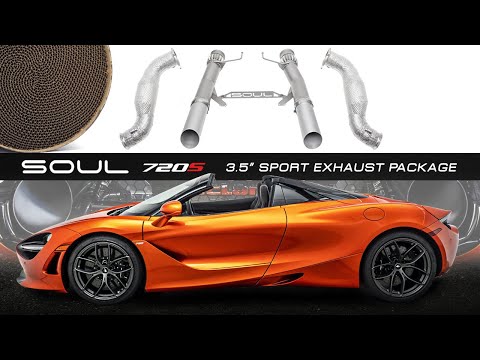 SOUL 2017+ McLaren 720S Sport Downpipes (w/ 200 Cell Cats)