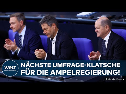 DEUTSCHLAND: Umfrage-Klatsche für die Ampel!  Vier von fünf Bundesbürgern mit Regierung unzufrieden