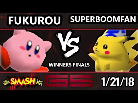 GENESIS 5 WINNERS FINALS - Fukurou (Kirby) VS SuPeRbOoMfAn (Pikachu) - Smash 64 - SSB64