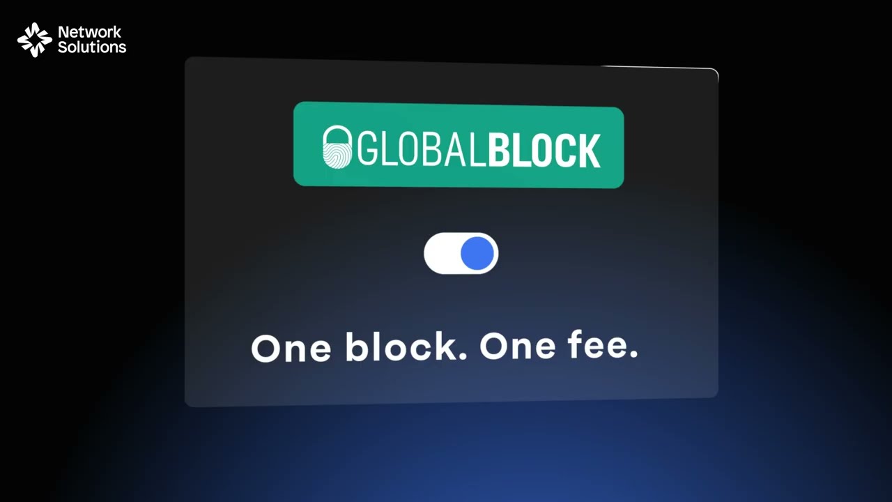 Protect your brand with GlobalBlock from Network Solutions