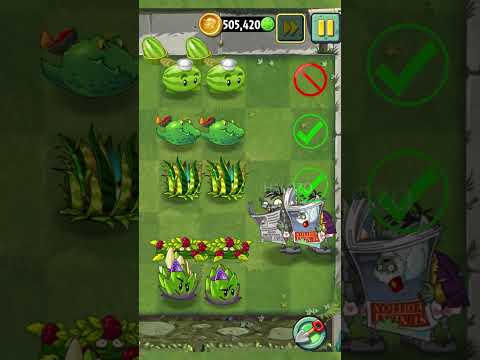 PvZ 2  - Four Cell Attack - Tiger Grass Team & Other Plant Teams Vs Newspaper Zombies #shorts