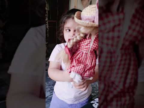 Ezzah playing with Doll | New Doll | Best Reaction | Cute Baby Ezzah