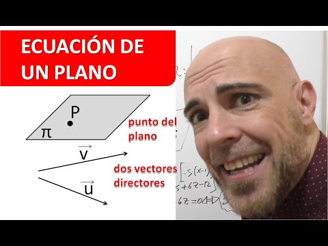 ECUACIÓN DEL PLANO conociendo los dos vectores directores y un punto por el que pasa
