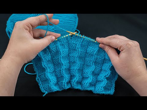 Volumetrisches doppelseitiges Muster mit 3D-Effekt - für Schals, Decken oder Rüschen!