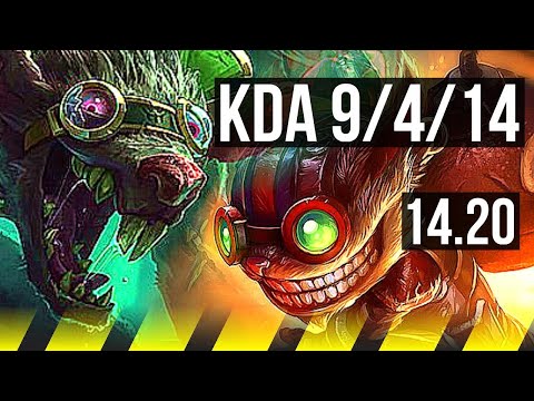 TWITCH & Alistar vs ZIGGS & Rell (ADC) | 9/4/14 | KR Master | 14.20