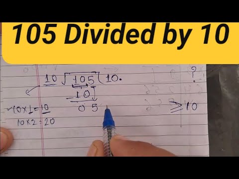 105 Divided by 10 | divide kaise karte hain | bhag karna sikhe (in Hindi) | Surendra Khilery