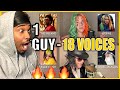 ONE GUY, 18 VOICES! (Post Malone, Eminem, Britney Spears,  & MORE) | REACTION*