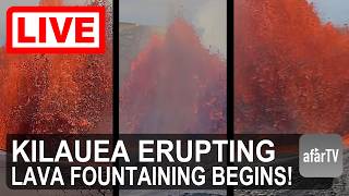 LIVE: Kīlauea Episode 54 Begins | Lava Fountains Rising Fast in Halemaʻumaʻu