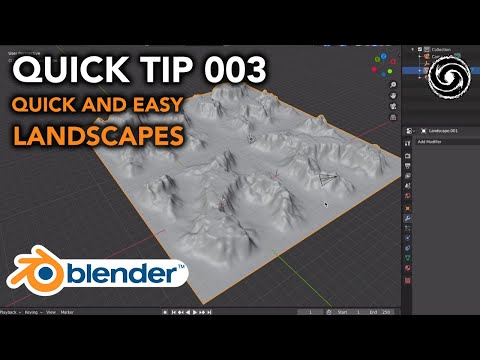 Blender Quick Tip 003: Quick And Easy 3D Landscapes In Blender 2.8 [Beginner Tutorial]