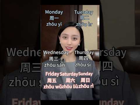 How to say Monday to Sunday in Chinese? #learnchinese #mandarin #learnmandarin #chineseteacher