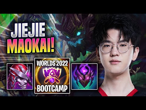 JIEJIE DOMINATING WITH MAOKAI! - EDG Jiejie Plays Maokai JUNGLE vs Pantheon! | Bootcamp 2022