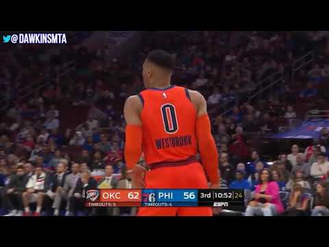 Russell Westbrook Full Highlights 2019 01 18 Thunder vs 76ers   21 10 6!   FreeDawkins