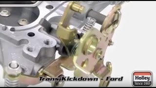 How to Set Ford Transmission Kickdown Holley Carburetor Bracket Lever Spring Rod Tutorial