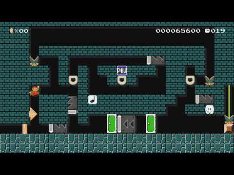 POWをたたいて道を作ろうC♪ hit pow by メロディアイ3 - Super Mario Maker - No Commentary 1bl