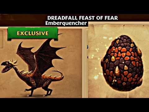 EMBERQUENCHER (Dreadfall Feast of Fear Dragon) Max Level 175 Titan Mode - Dragons: Rise of Berk