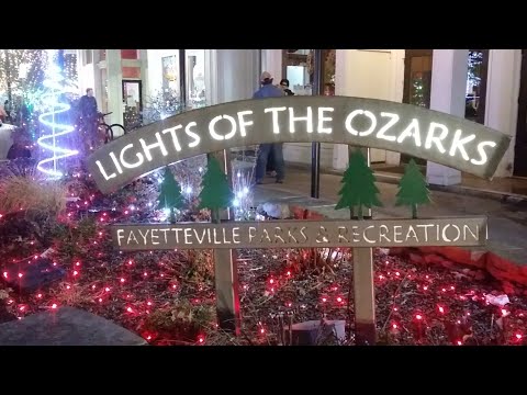 Lights of the Ozarks 2021 in Fayetteville Arkansas Downtown Square, we're Putting You, on the Map