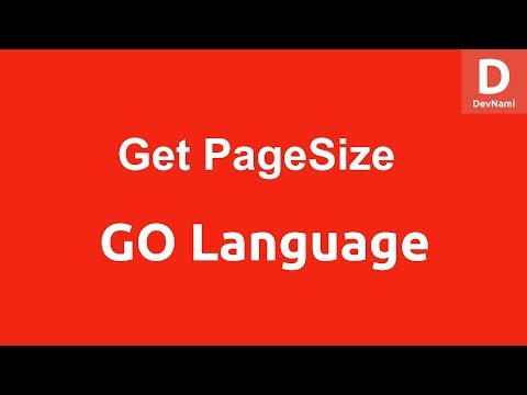 GO Programming Get Pagesize