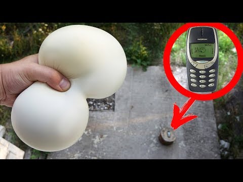 WHAT IF TO DROP OOBLECK STRESS BALL ON NOKIA 3310 FROM THE 5TH FLOOR?!? Video