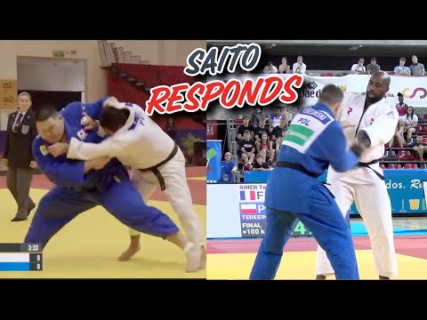 Saito 斉藤立 crushes Teddy Riner's Dream of not Fighting Tasoev in the Olympic Quarter Final