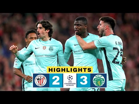 Athletic Club Bilbao vs Sporting CP 2-3 Resumo | UCL 2025-26 Highlights | Alisson Santos Goal