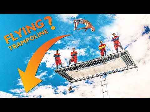 Hanging Trampoline under a 40m Bridge