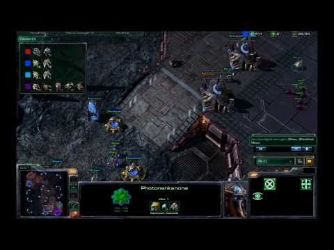 StarCraft2 protoss rush with cannon support 8 min 2v2