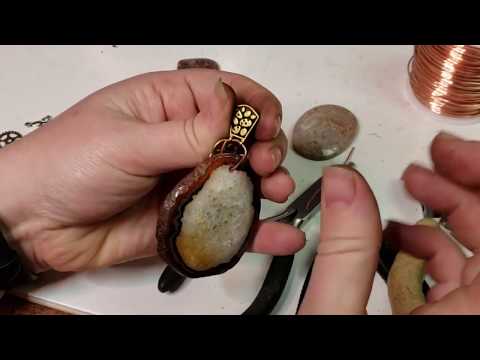 Wrapping Top Drilled Cabochons plus DIY ballpin