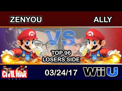 2GGC: Civil War - eM | Zenyou (Mario) Vs. C9 | Ally (Mario) Top 96 Losers Side - Smash Wii U