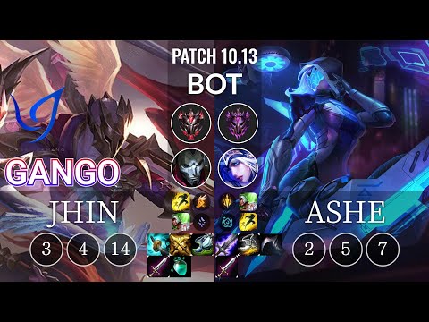CGA Gango Jhin vs Ashe Bot - KR Patch 10.13