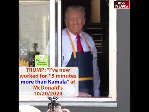 Trump becomes first & only 2024 presidential nominee to work at McDonald's, Kamala could never!