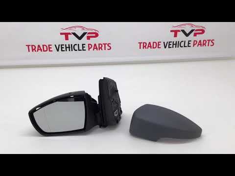 Fits Ford Kuga 2013- Door Mirror Heated Electric Power Fold Primed Cover W/Indicator & Puddle Lamp Passenger Side video