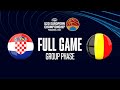 Croatia v Belgium | Full Basketball Game | FIBA U20 European Championship 2022