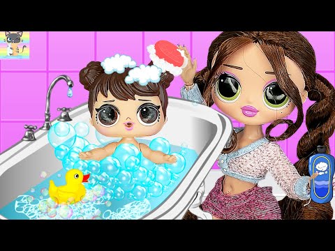FULL MOVIE! - OMG Family Grocery and Dinner Routine / LOL Surprise Doll Shopping at Toy Store