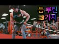 3가지 운동으로 등 뿌시기