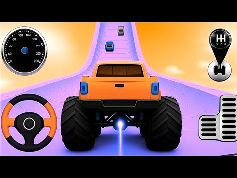 IMPOSSIBLE MEGA RAMP MONSTER TRUCK DRIVER - Monster Truck Mega Ramp Racing - Android Gameplay