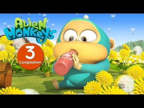 Funny Animated Cartoon - Alien Monkeys - Episodes 21-30 - Cartoons For Children