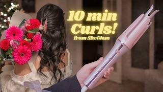 SHEGLAM Automatic Curling Iron Review | Cupid’s Charm Hair Tools 💗 Under £20?! #sheglamhair #sheglam