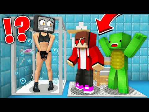 JJ and Mikey catch a TV woman in Minecraft!
