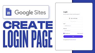 How To Create Login Page In Google Sites (2026) Full Guide