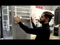 Электрический полотенцесушитель Laris Зебра Прайм ЧК4 400 х 300 Э (подключение справа) S3 55Вт, белый (73207865)